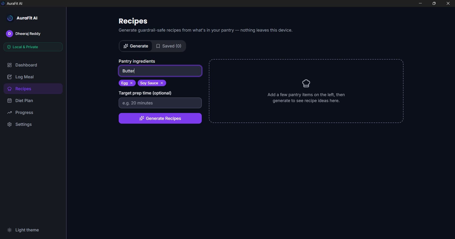 AuraFit AI desktop screen 4